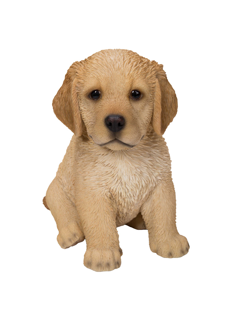 Pet Pals - Golden Retriever Puppy Sitting-Yellow Statue HI-LINE GIFT LTD.