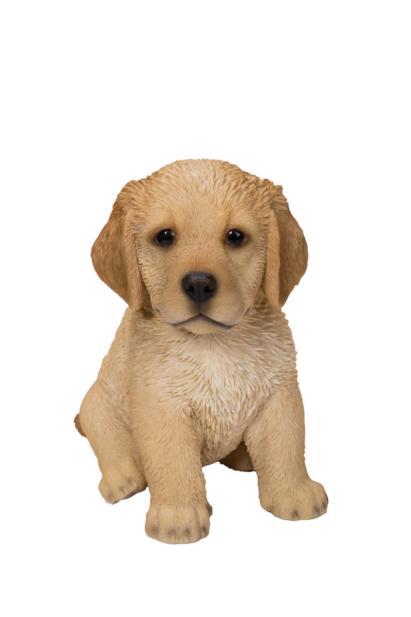 Pet Pals - Golden Retriever Puppy Sitting-Yellow Statue HI-LINE GIFT LTD.