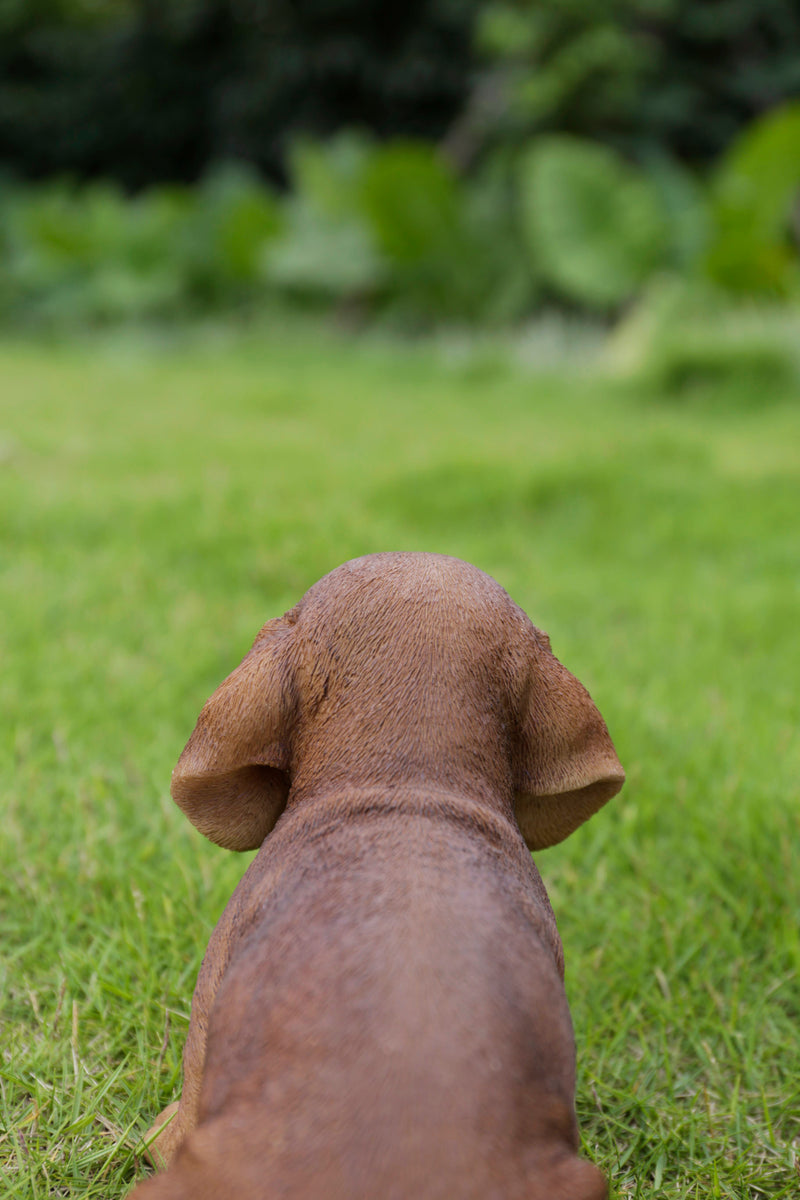 Pet Pals - Dachshund Sitting Puppy Statue - Brown HI-LINE GIFT LTD.