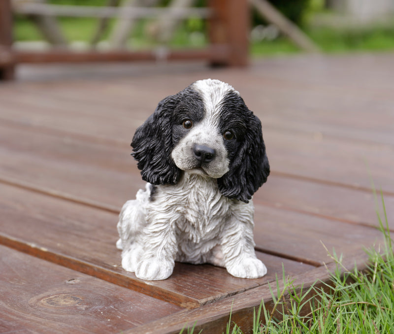 Pat Pals - Cocker Spaniel - Black & White Statue HI-LINE GIFT LTD.