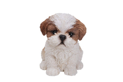 Pet Pals - Shi Tzu Puppy-Brown and White Statue HI-LINE GIFT LTD.