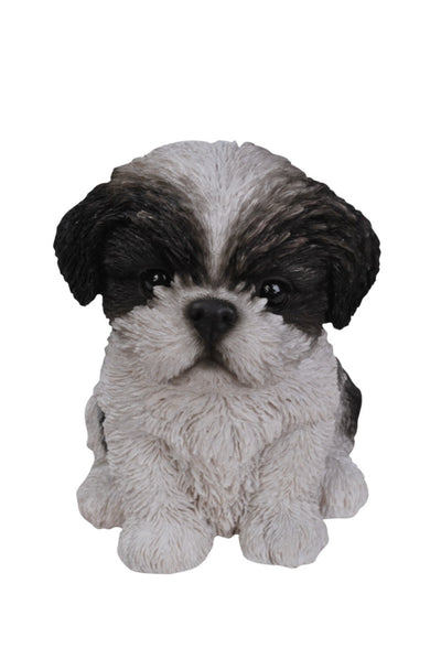 Pet Pals-Shi Tzu Puppy-Black and White Statue HI-LINE GIFT LTD.