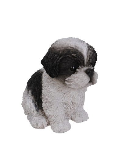 Pet Pals-Shi Tzu Puppy-Black and White Statue HI-LINE GIFT LTD.