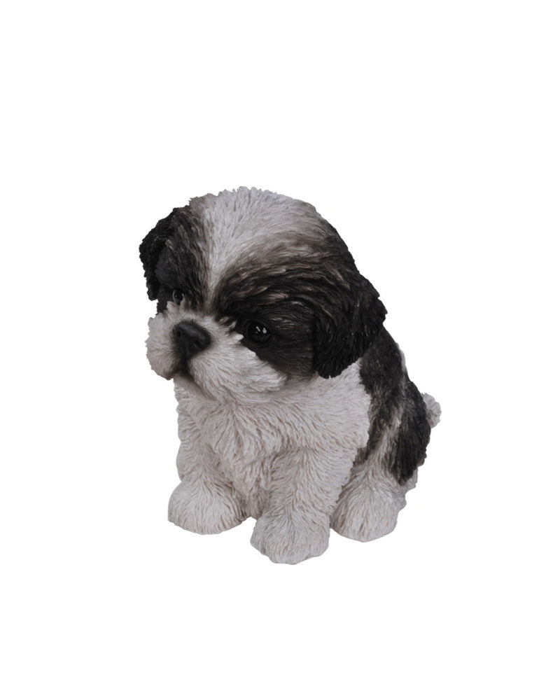 Pet Pals-Shi Tzu Puppy-Black and White Statue HI-LINE GIFT LTD.