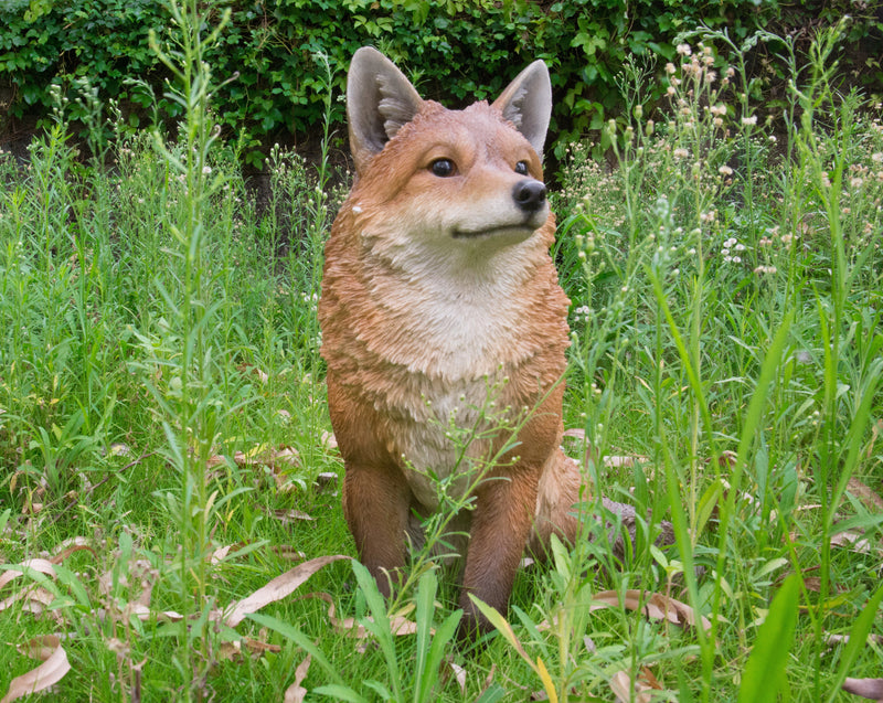 Fox Sitting Statue HI-LINE GIFT LTD.