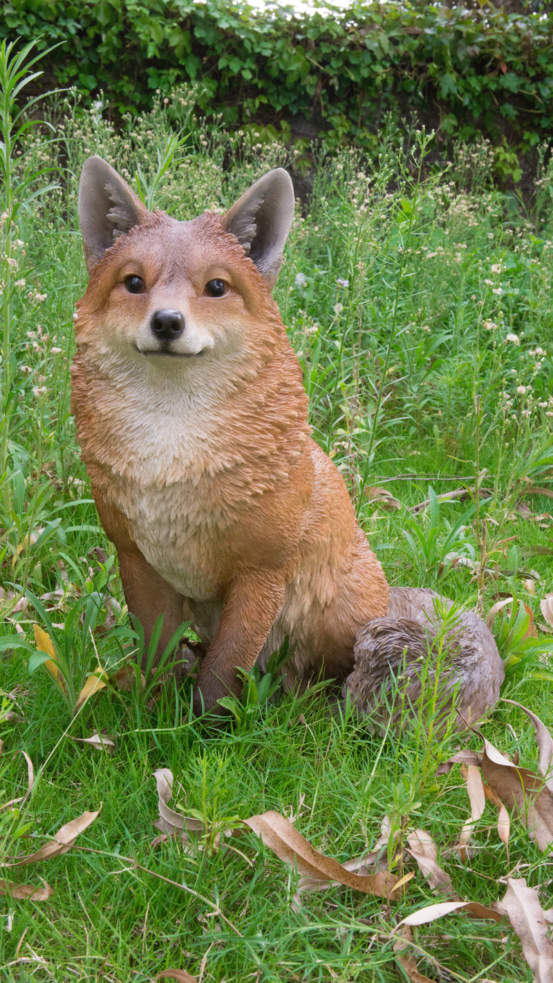 Fox Sitting Statue HI-LINE GIFT LTD.