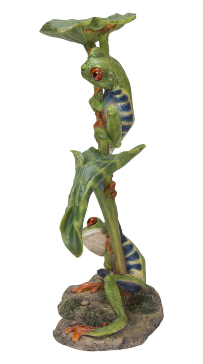 Lotus Leaf With Red-Eyed Tree Frog HI-LINE GIFT LTD.