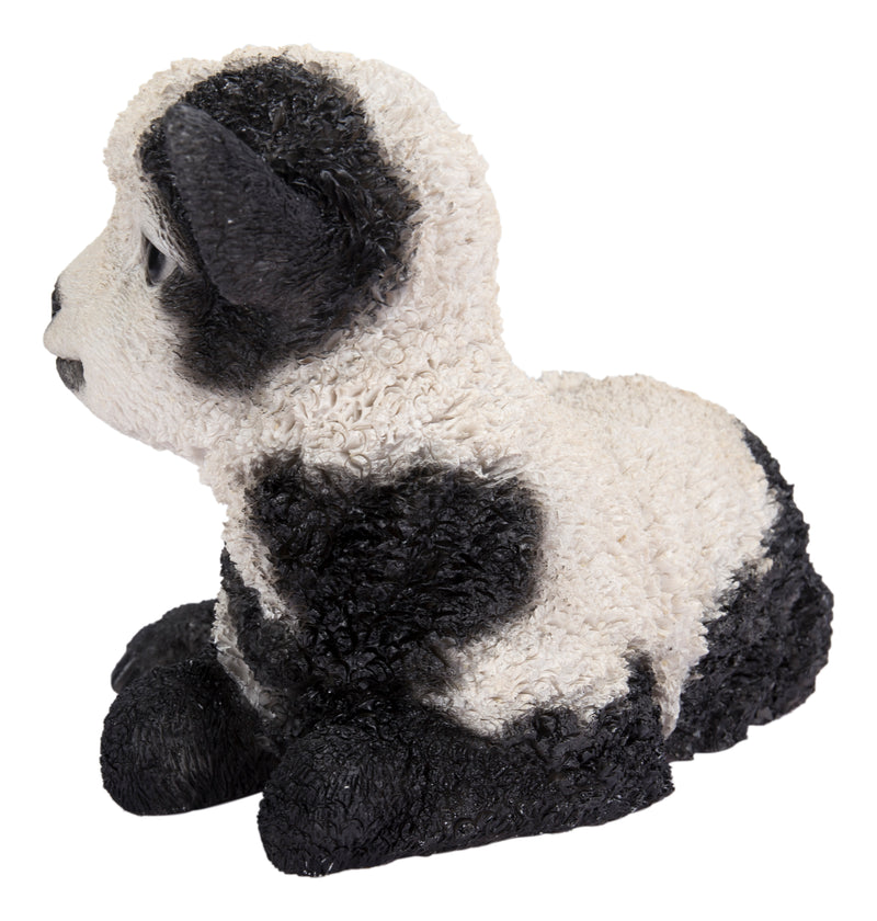 Small Black & White Baby Lamb Lying Down Hi-Line Gift Ltd.