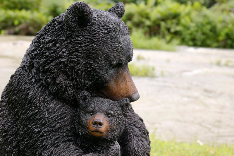 Black Bear Mother and Child Hugging HI-LINE GIFT LTD.