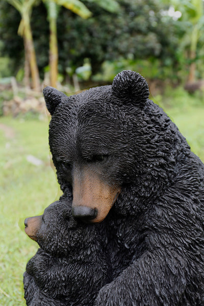 Black Bear Mother and Child Hugging HI-LINE GIFT LTD.