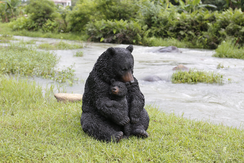 Black Bear Mother and Child Hugging HI-LINE GIFT LTD.