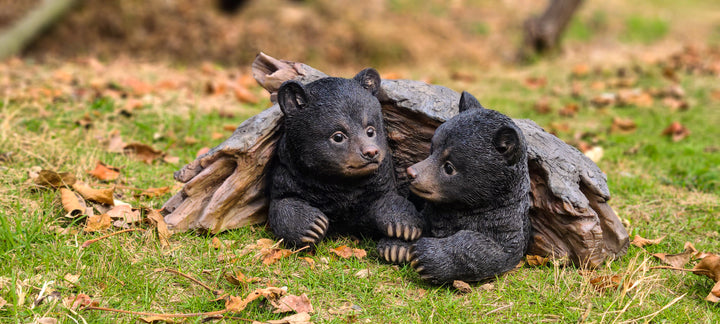 Living Stone signed Black Bear on sale and Cubs Nature Figurine