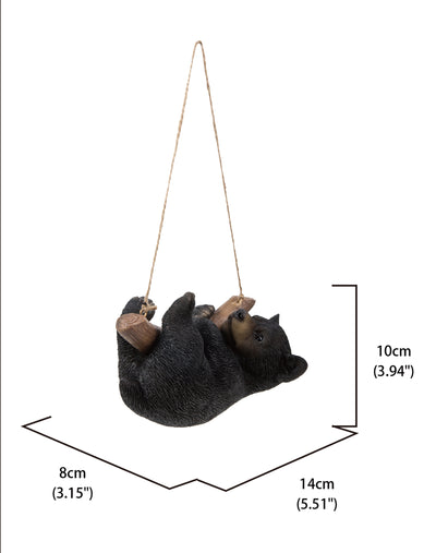 Hanging Black Bear Lying Branch HI-LINE GIFT LTD.