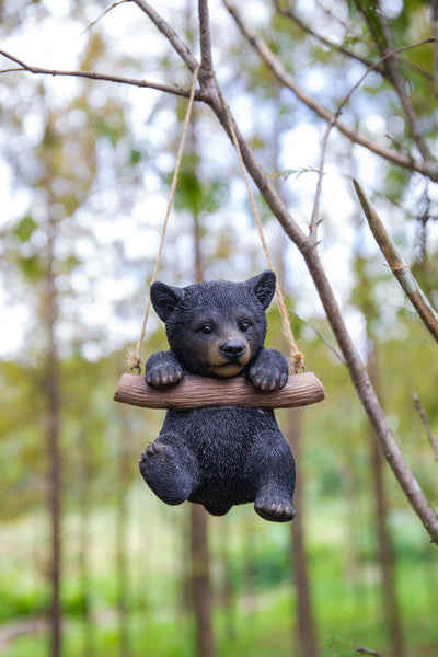 Hanging Black Bear Hug Branch HI-LINE GIFT LTD.