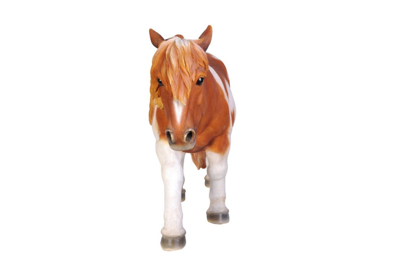 Shetland Pony Brown and White Statue HI-LINE GIFT LTD.