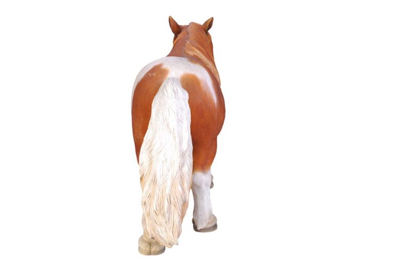 Shetland Pony Brown and White Statue HI-LINE GIFT LTD.