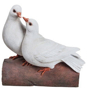 Two Doves On A Log Statue Hi-Line Gift Ltd.