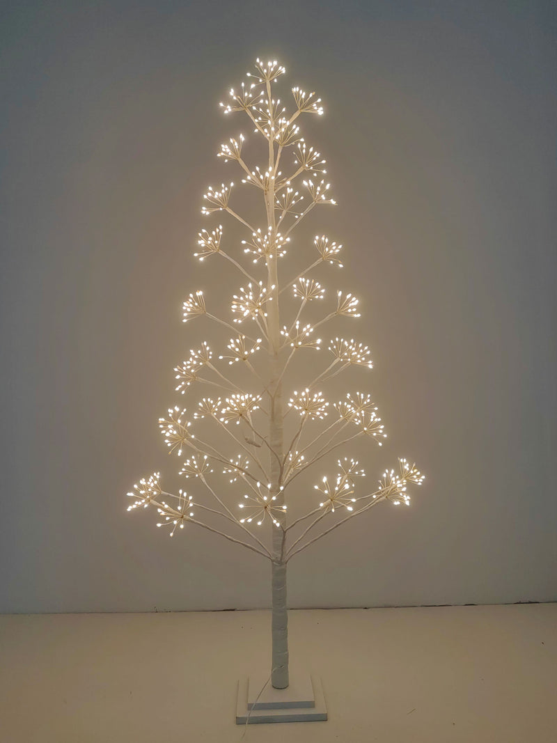 37524-WT-M - 5ft White LED Cluster Tree with 720 Warm White LEDs Indoor Use Only Hi-Line Gift Ltd.