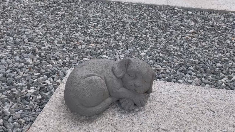 77131-B - Peaceful Rest Curled Sleeping Dog Memorial Statue